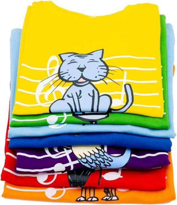 Camisetas Notas Musicales Color Amarillo - Imagen 2