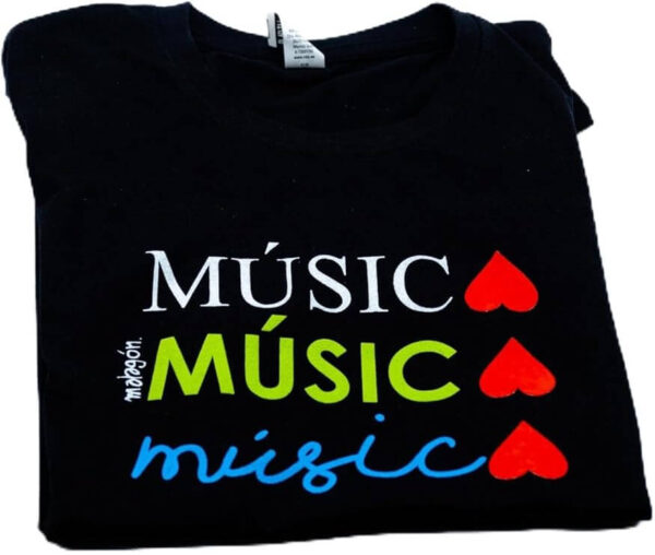Camisetas Vive la Música Color Negro