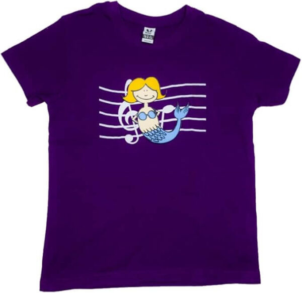 Camisetas Notas Musicales Color Morado