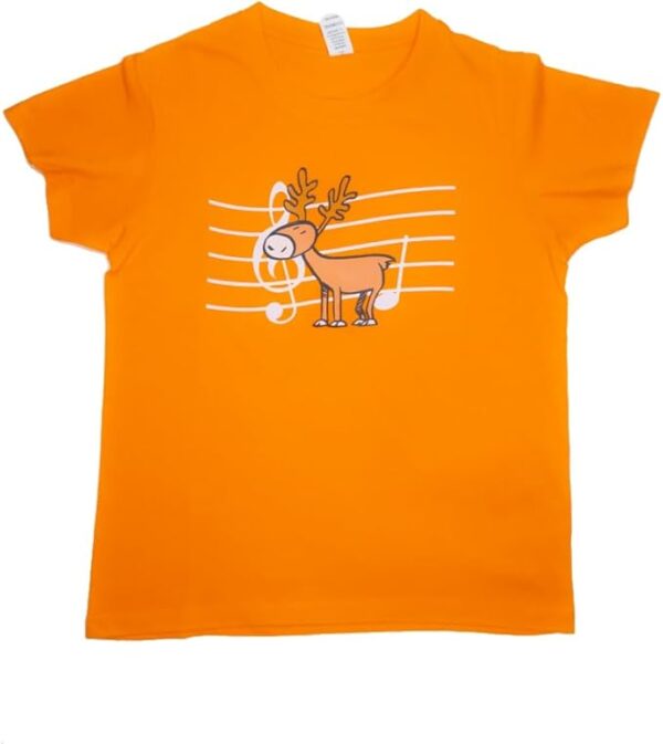 Camisetas Notas Musicales Color Naranja