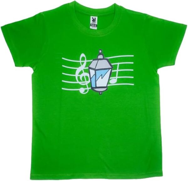 Camisetas Notas Musicales Color Verde